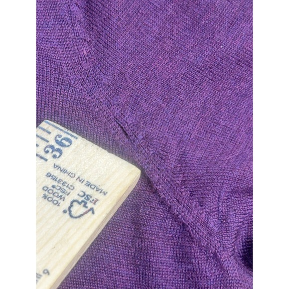 Eileen Fisher Purple Merino Wool V Neck Button Front‎ Cardigan Sweater XS - Picture 7 of 11